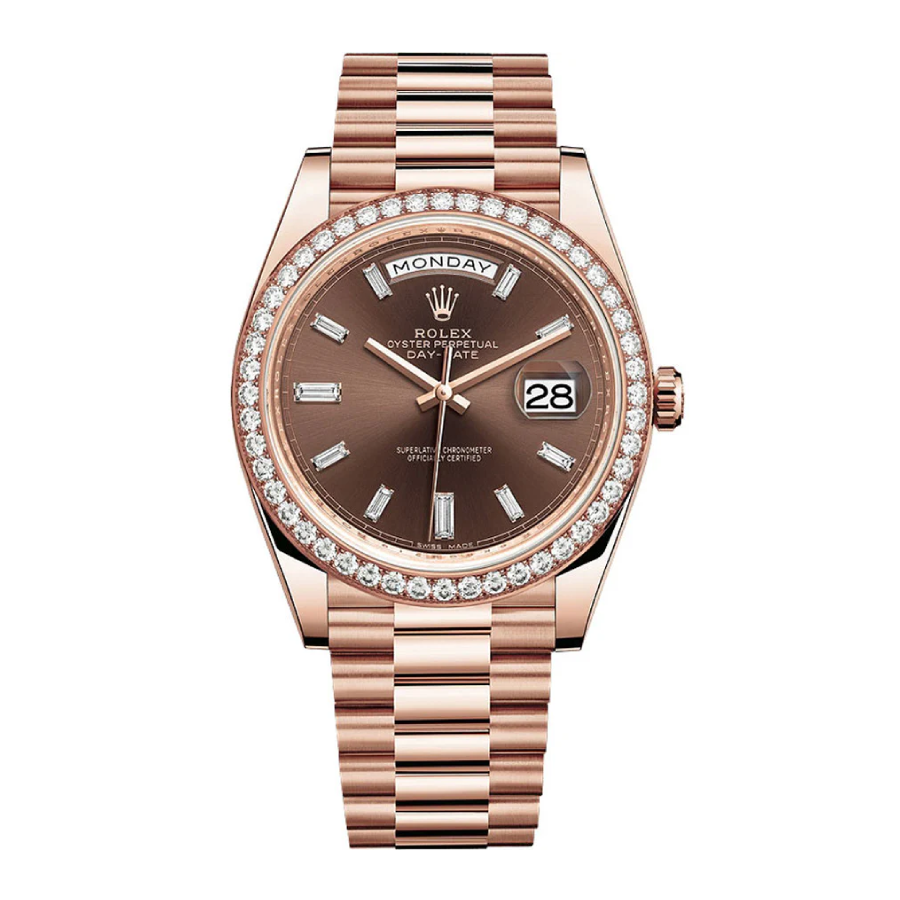 Rolex-Day-Date-228345RBR-Chocolate-Dial-Diamond-Bezel-Replica-1.webp Rolex Day-Date 228345RBR “Chocolate Dial” Master Clone Quality - Image 1