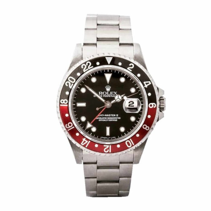 Rolex GMT-Master II Red & Black Bezel Black Dial Coke 16710 Oyster Replica - Image 1